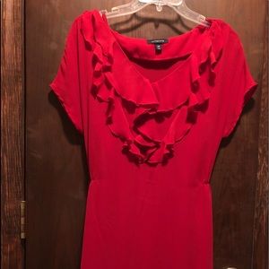 Lands End Red Dress 10P Swingy and Fun!